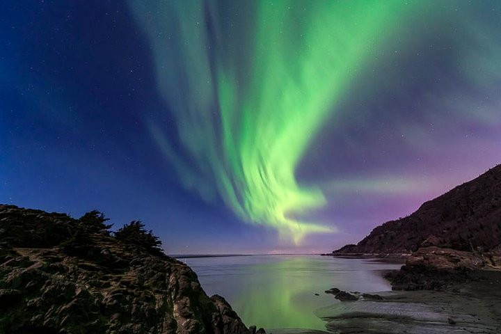 Northern lights and coast